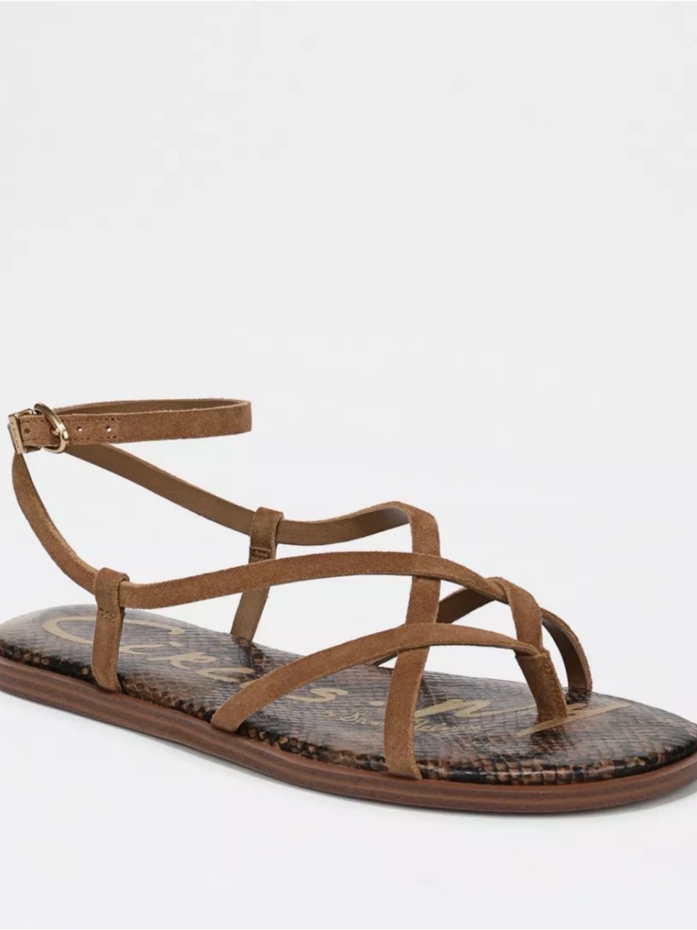 NWT Sam Edelman Brown Lace-Up Leather Sandals